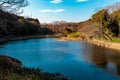 Izumi forest duck pond on a spring day