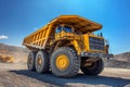Large dump truck at a copper mine in Chile. Royalty Free Stock Photo
