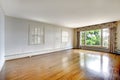 Large elegant luxury historical home empty bedroom. Royalty Free Stock Photo