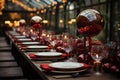large elements of decorating and serving the festive table