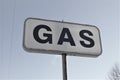 Large elevated sign advertising Gas Royalty Free Stock Photo