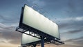 Blank Billboard Structure Against Dramatic Sky Royalty Free Stock Photo