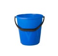 A large empty blue plastic bucket insulated on a white background Royalty Free Stock Photo