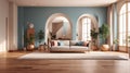 living room with wood floor Royalty Free Stock Photo