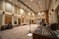 Large empty recording studio interior Royalty Free Stock Photo