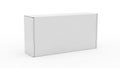 A large, empty, rectangular, white cardboard box with a plain surface Royalty Free Stock Photo