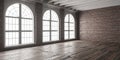 Large empty room in loft style Royalty Free Stock Photo
