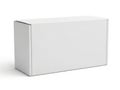 A large, empty white cardboard box on a white background Royalty Free Stock Photo