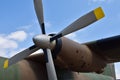 Military C-160 Transall Aircraft Propeller Engine Royalty Free Stock Photo