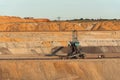 Large excavator machine in the mine Royalty Free Stock Photo