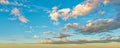 Expansive sky with clouds, panorama format.
