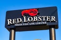 Large Exterior Sign of Red Lobster Seafood Restaurant