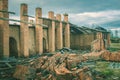 Ruins of a ruined old large factory. Royalty Free Stock Photo