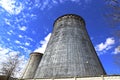 Large factory chimneys