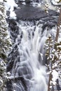 Large fall in Kepler Cascades on the Firehole River in Yellowstone National Park, Wyoming, USA. Royalty Free Stock Photo