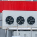 Large fans on the wall of the building Royalty Free Stock Photo