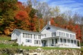 Large farm house on a hill Royalty Free Stock Photo