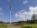 A large Farm owned private Wind Turbine above Stracathro with an associated Water Tank.