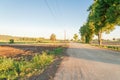 Large farming with irrigation system in Kent, Washington, America at sunset