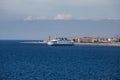 Large Ferry in the Straights of Messina Royalty Free Stock Photo