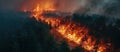Large Fire Engulfs Forest Royalty Free Stock Photo