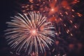 Large fireworks colourful festive celebrate dark event exploding glow party new year atmosphere illuminated sparks