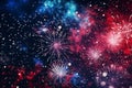 Large fireworks colourful festive celebrate dark event exploding glow party new year atmosphere illuminated sparks