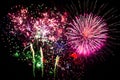 Large fireworks display event background Royalty Free Stock Photo