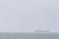 Large Fishing Trawler and Morning Fog Royalty Free Stock Photo