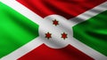 Large Flag of Burundi Republic fullscreen background in the wind