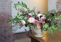 Large Floral Arrangement in Urn Royalty Free Stock Photo