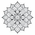 Elegant Mandala Flower: A Harmonious Blend Of Asian-inspired Motifs And Nature-inspired Shapes