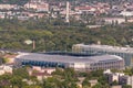 Large football arena, called Groupama Arena Royalty Free Stock Photo