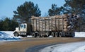 Large forest transport truck at work in Canada