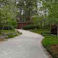 Large Pathway Leading to a Japanese Garden Entrance Royalty Free Stock Photo