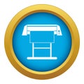 Large format inkjet printer icon blue vector isolated Royalty Free Stock Photo
