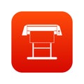 Large format inkjet printer icon digital red Royalty Free Stock Photo