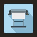 Large format inkjet printer icon, flat style Royalty Free Stock Photo