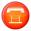 Large format inkjet printer icon, flat style Royalty Free Stock Photo