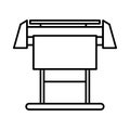 Large format inkjet printer icon, outline style Royalty Free Stock Photo