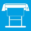 Large format inkjet printer icon white Royalty Free Stock Photo