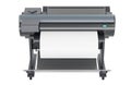Large format plotter printer with blank sheet, front view. 3D rendering Royalty Free Stock Photo
