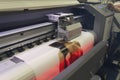 Large format printing machine in operation Royalty Free Stock Photo