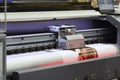 Large format printing machine in operation Royalty Free Stock Photo