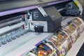 Large format printing machine in operation Royalty Free Stock Photo