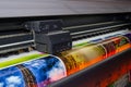 Large format printing machine in operation Royalty Free Stock Photo