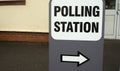 Polling Station sign for UK local election