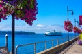 Seattle Ferry Boat on Puget Sound Elliot Bay Royalty Free Stock Photo