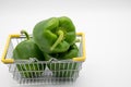 large fresh green bio peppers