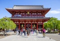 Tokyo, Japan, Asakusa Kannon temple. Hozomon Gate Gate-Treasury. Royalty Free Stock Photo